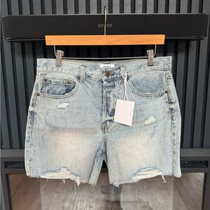 Pistola Faded Blue Distressed Jean Shorts